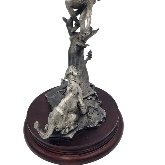 Chilmark Gros Ventre Moment of Truth Michael Boyett 82 Pewter Sculpture Western - Picture 16 of 16